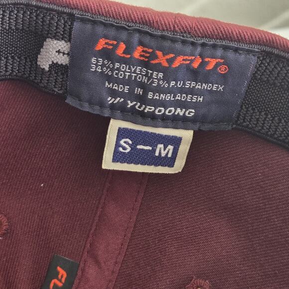 St Barnabas Warriors Yupoong Fitted Hat Cap‎ Red Small Medium Flexfit 6 Panel - Picture 8 of 8